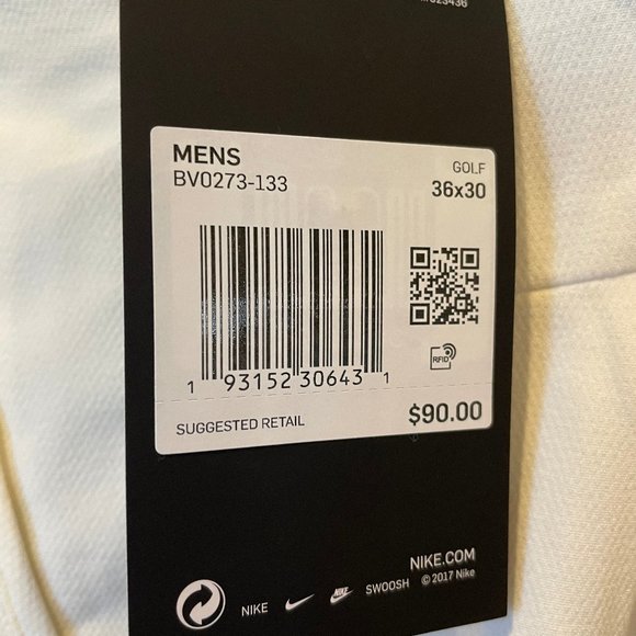 Nike Flex Vapor Slim Trousers, White, 36/30 - Picture 3 of 6